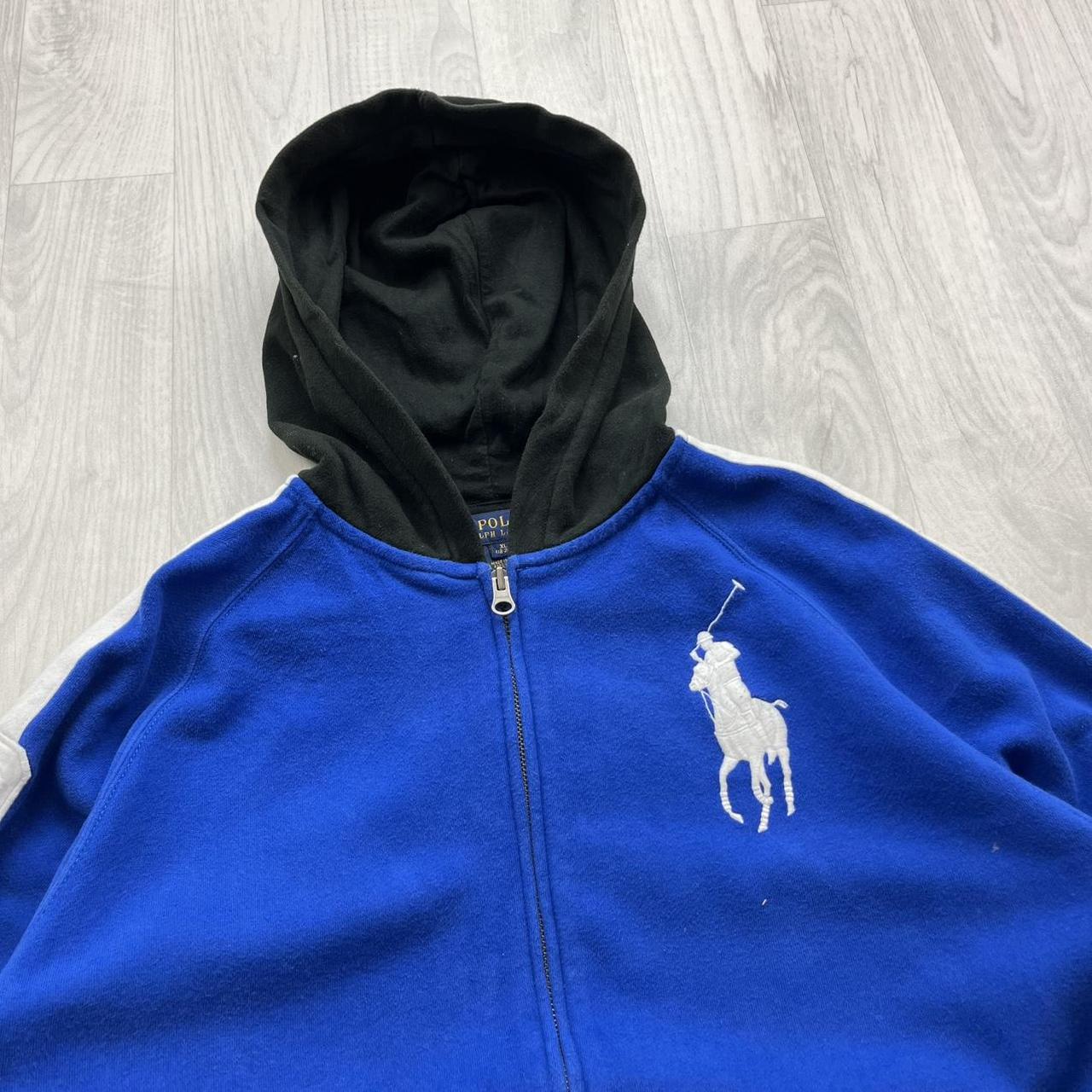 VINTAGE Y2K POLO RALPH LAUREN ZIP HOODIE BLUE
