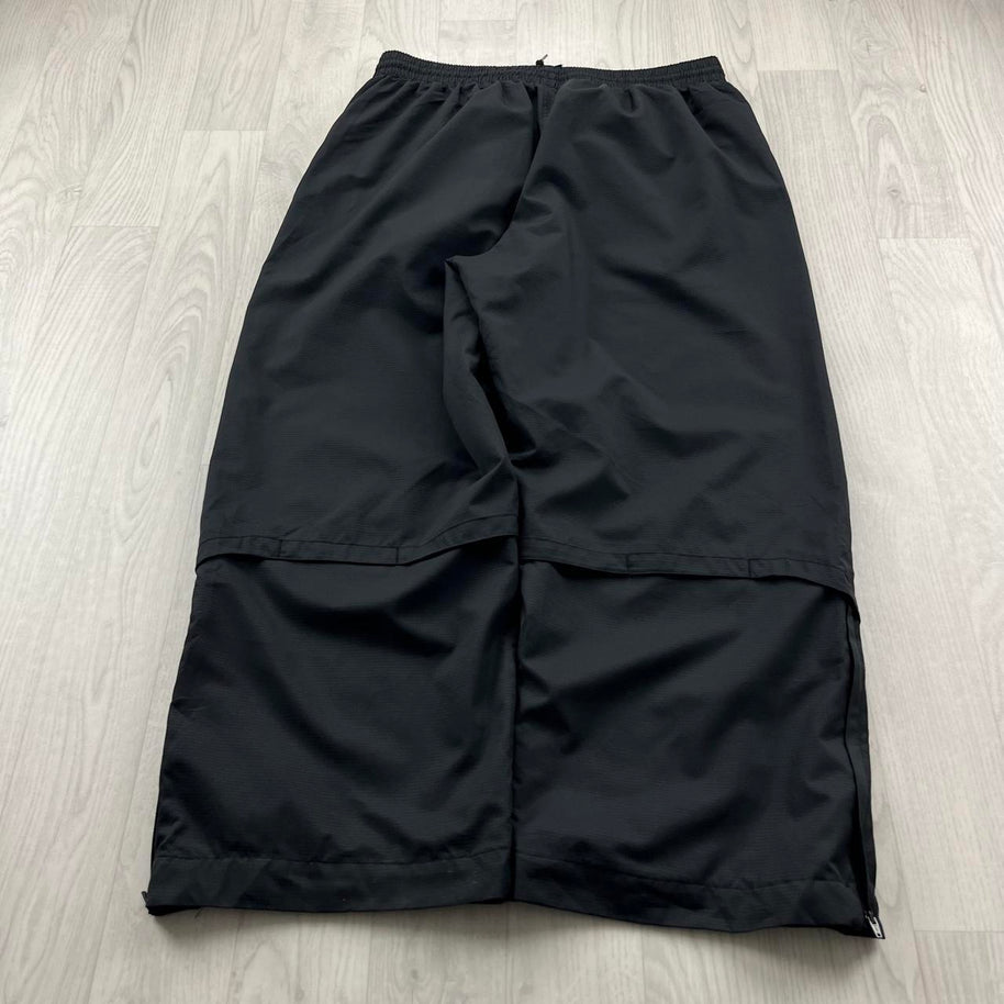 VINTAGE Y2K ADIDAS WIDE LEG TRACKSUIT BOTTOMS BLACK