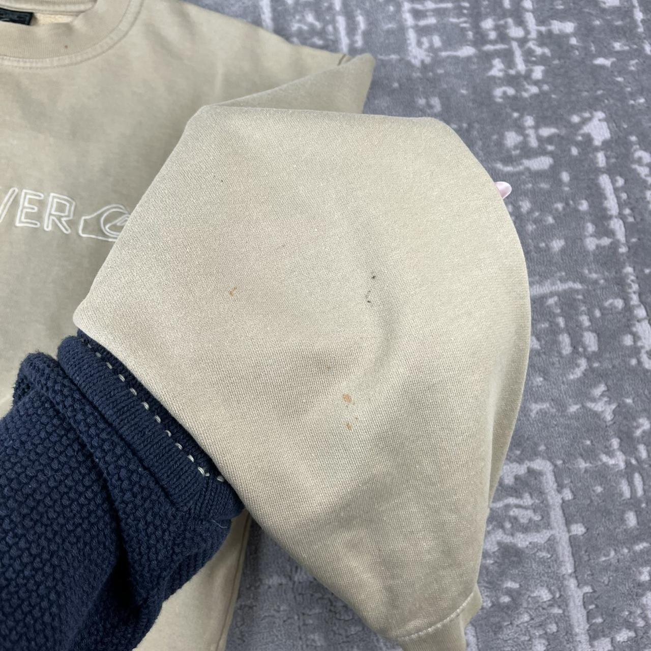 VINTAGE Y2K QUIKSILVER SPELL OUT BOXY SWEATSHIRT BEIGE
