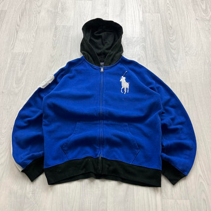 VINTAGE Y2K POLO RALPH LAUREN ZIP HOODIE BLUE