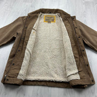VINTAGE Y2K AMERICAN EAGLE DETROIT WORKWEAR BOMBER JACKET BROWN