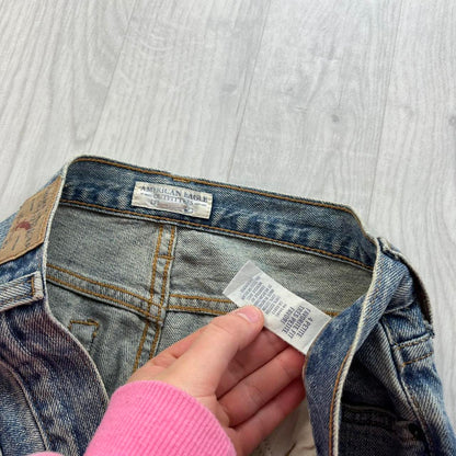 VINTAGE Y2K AMERICAN EAGLE OUTFITTERS LOW RISE BOOTCUT JEANS BLUE
