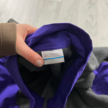 VINTAGE Y2K COLUMBIA ZIP UP FLEECE GREY PURPLE
