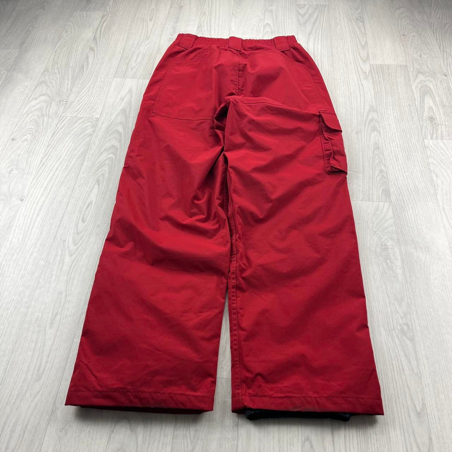 VINTAGE Y2K RIP CURL BAGGY SKI PANTS SALOPETTES RED