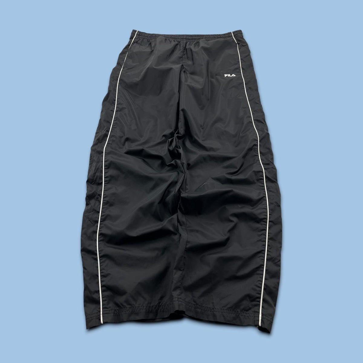 VINTAGE Y2K FILA BAGGY TRACKSUIT BOTTOMS BLACK