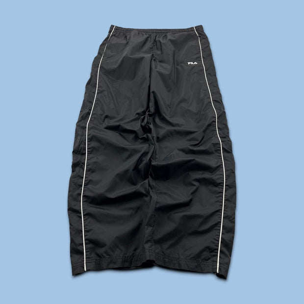 VINTAGE Y2K FILA BAGGY TRACKSUIT BOTTOMS BLACK