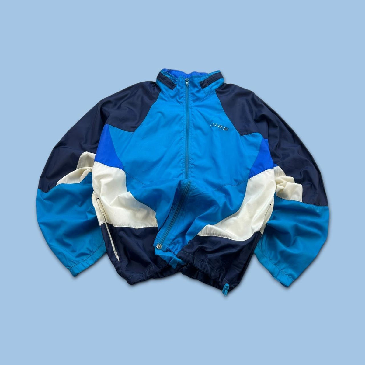 VINTAGE 90s NIKE WINDBREAKER SHELL JACKET BLUE