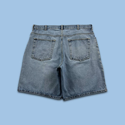 VINTAGE ROUTE 66 BAGGY LOOSE SKATER JORTS LIGHT BLUE (36w)