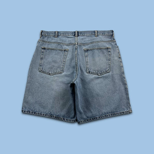 VINTAGE ROUTE 66 BAGGY LOOSE SKATER JORTS LIGHT BLUE (36w)