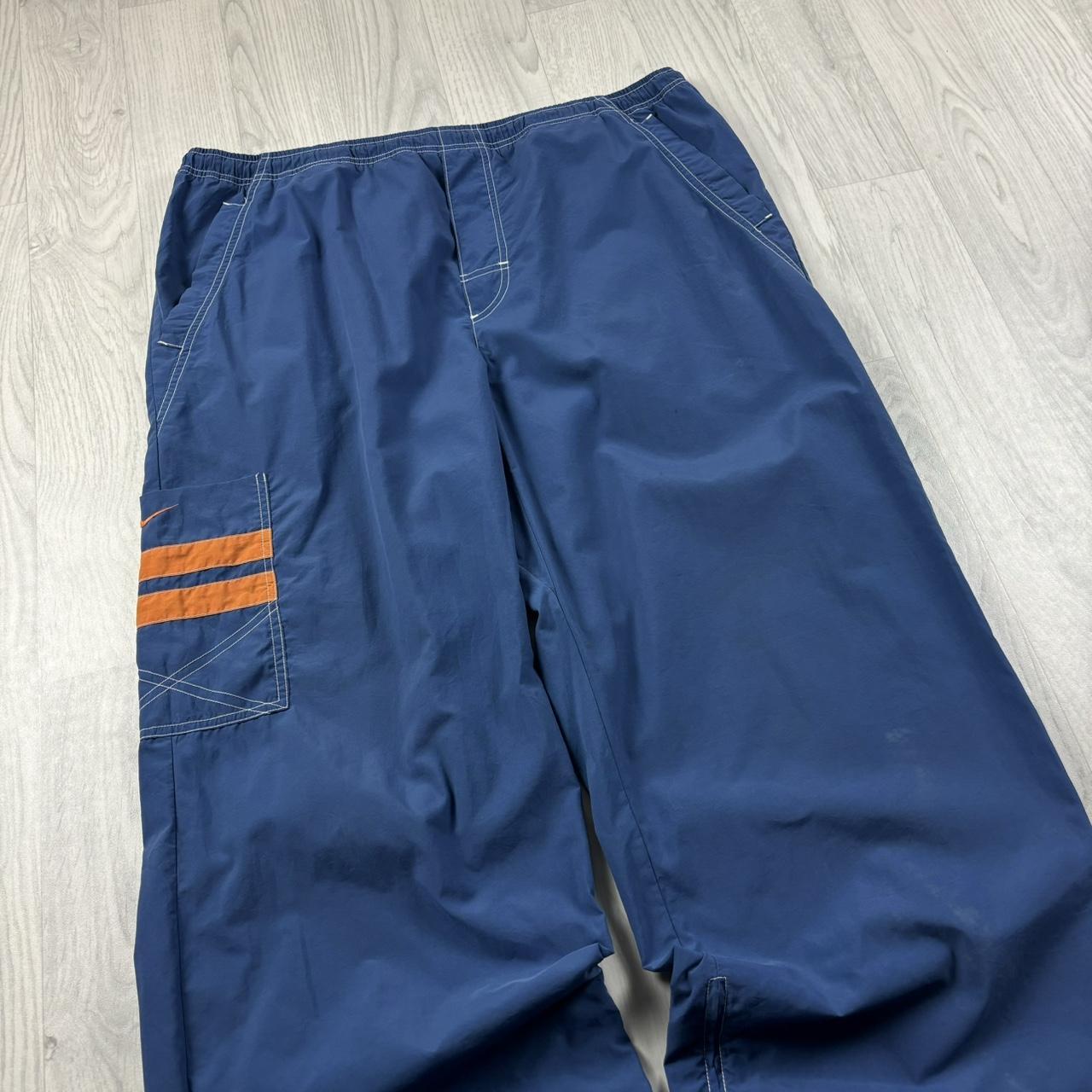 VINTAGE Y2K NIKE CARGO BAGGY TRACKSUIT BOTTOMS BLUE