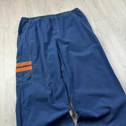VINTAGE Y2K NIKE CARGO BAGGY TRACKSUIT BOTTOMS BLUE