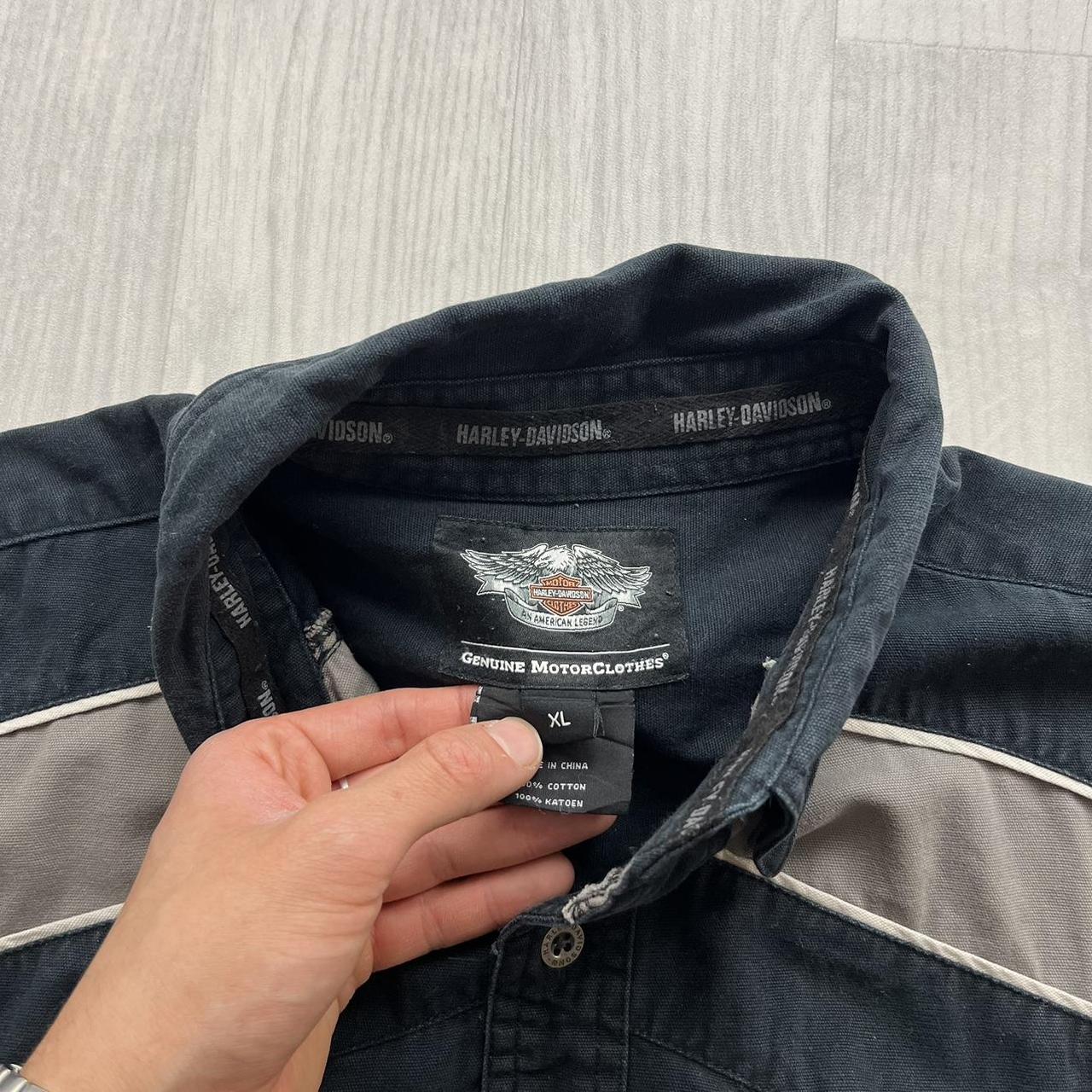 VINTAGE Y2K HARLEY DAVIDSON SHORT SLEEVE SHIRT BLACK