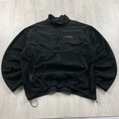 VINTAGE Y2K COLUMBIA ZIP UP TECHNICAL FLEECE BLACK
