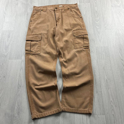 VINTAGE KEY BAGGY STRAIGHT LEG CARPENTER JEANS TAN