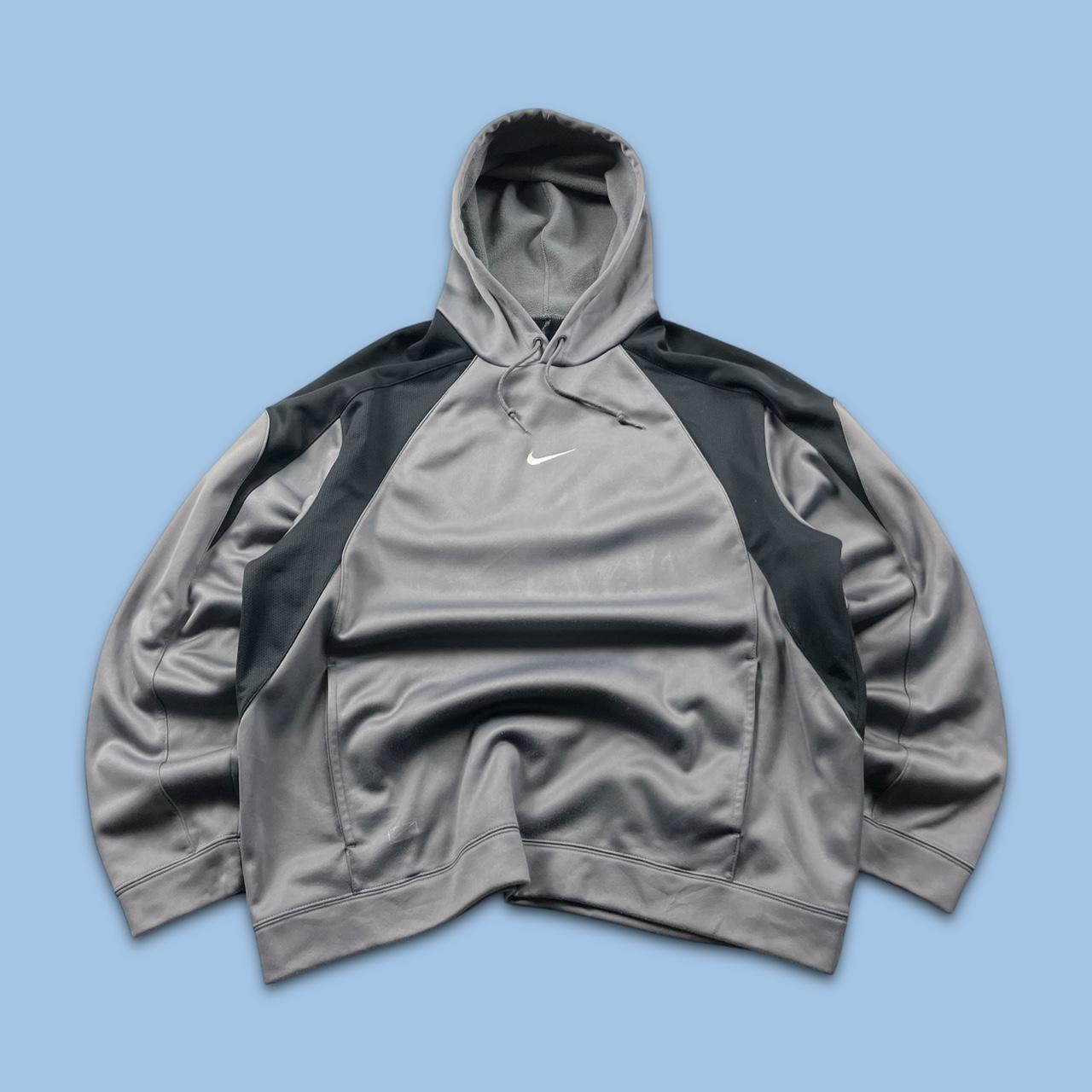 VINTAGE Y2K NIKE HOODIE GREY BLACK