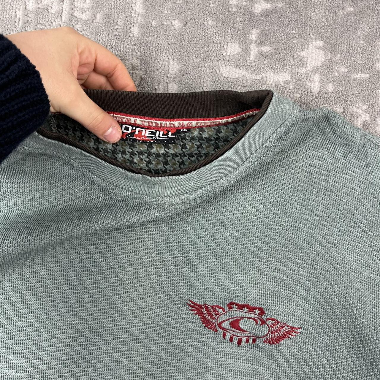 VINTAGE Y2K O’NEILL KNITTED JUMPER GREY GREEN