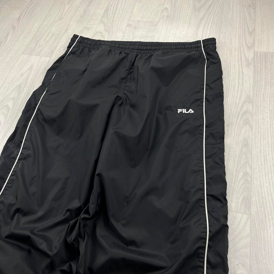 VINTAGE Y2K FILA BAGGY TRACKSUIT BOTTOMS BLACK