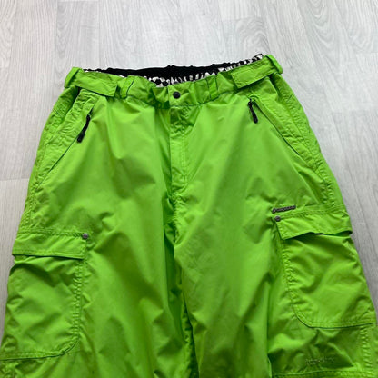 VINTAGE Y2K TRESPASS BAGGY SKI PANTS SALOPETTES GREEN