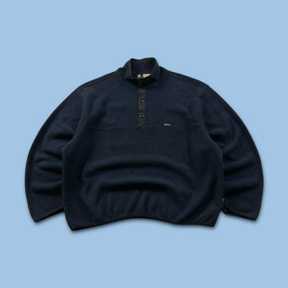 VINTAGE Y2K WOOLRICH SNAP T FLEECE SWEATSHIRT NAVY