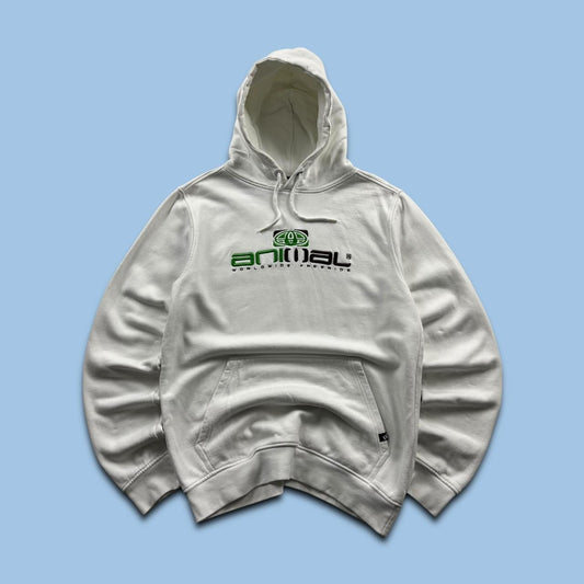 VINTAGE Y2K ANIMAL GRAPHIC HOODIE WHITE