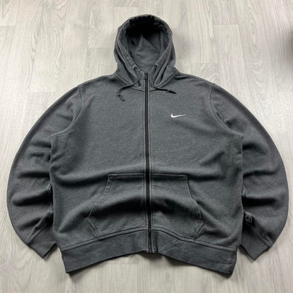 VINTAGE Y2K NIKE ZIP HOODIE GREY
