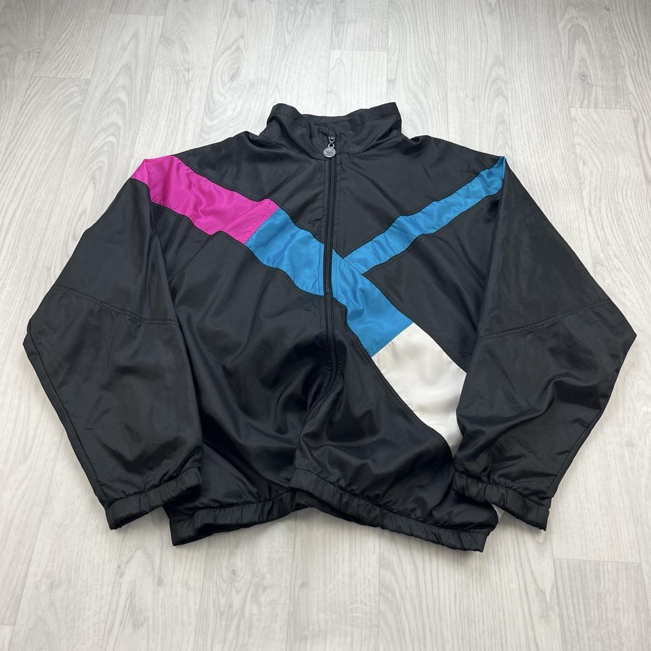 VINTAGE 90s ADIDAS WINDBREAKER SHELL JACKET BLACK