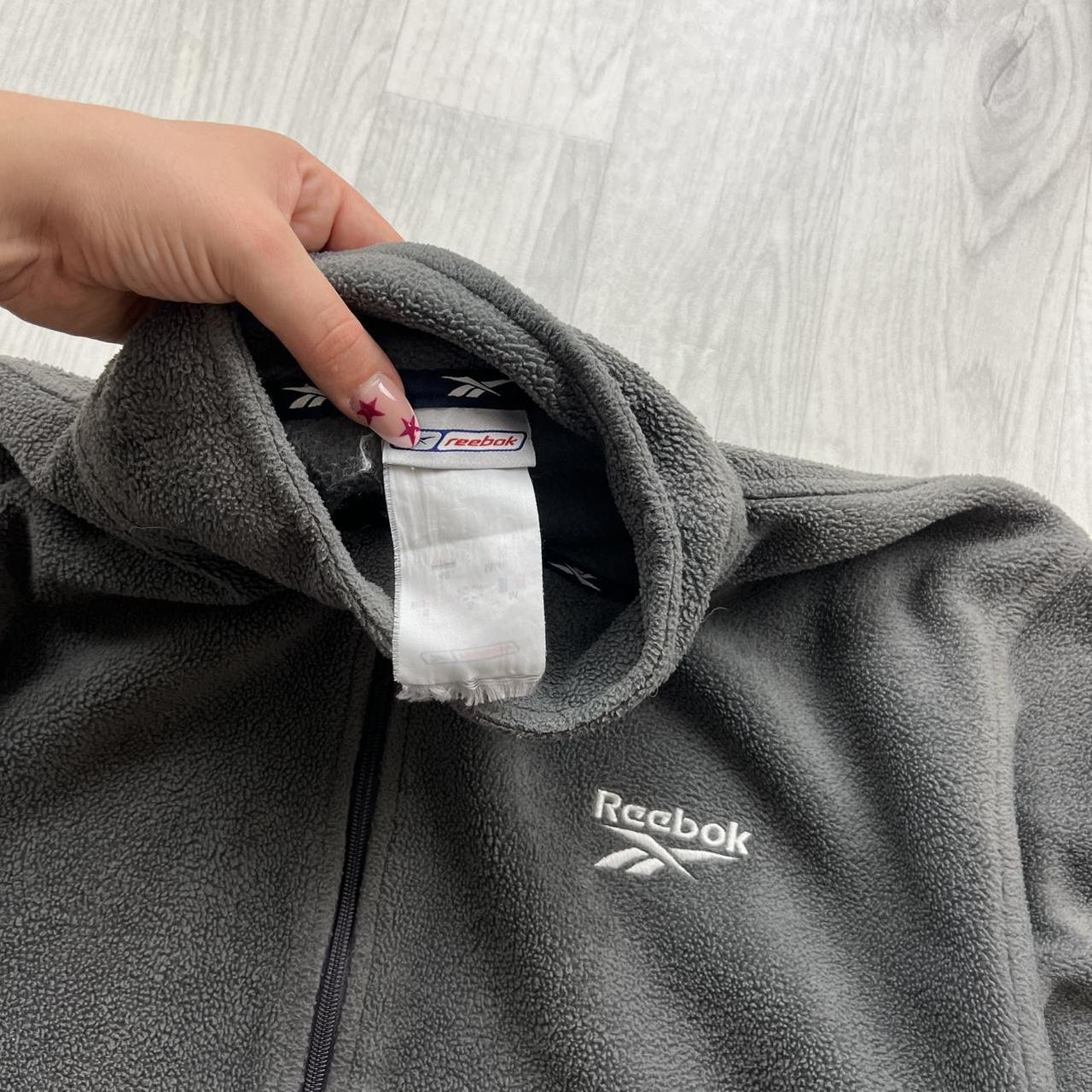 VINTAGE Y2K REEBOK ZIP UP FLEECE GREY