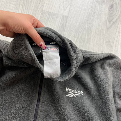 VINTAGE Y2K REEBOK ZIP UP FLEECE GREY
