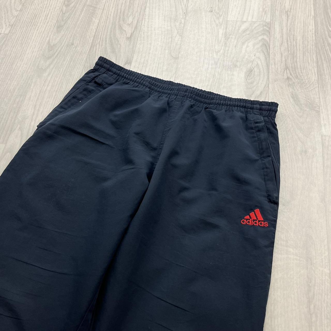 VINTAGE Y2K ADIDAS BAGGY TRACKSUIT BOTTOMS NAVY