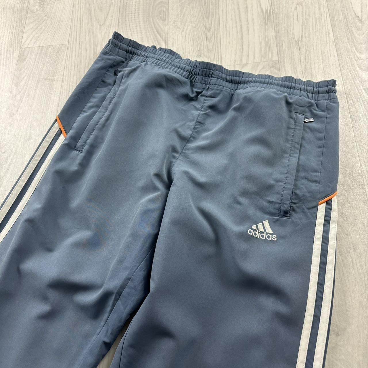 VINTAGE Y2K ADIDAS BAGGY TRACKSUIT BOTTOMS BLUE