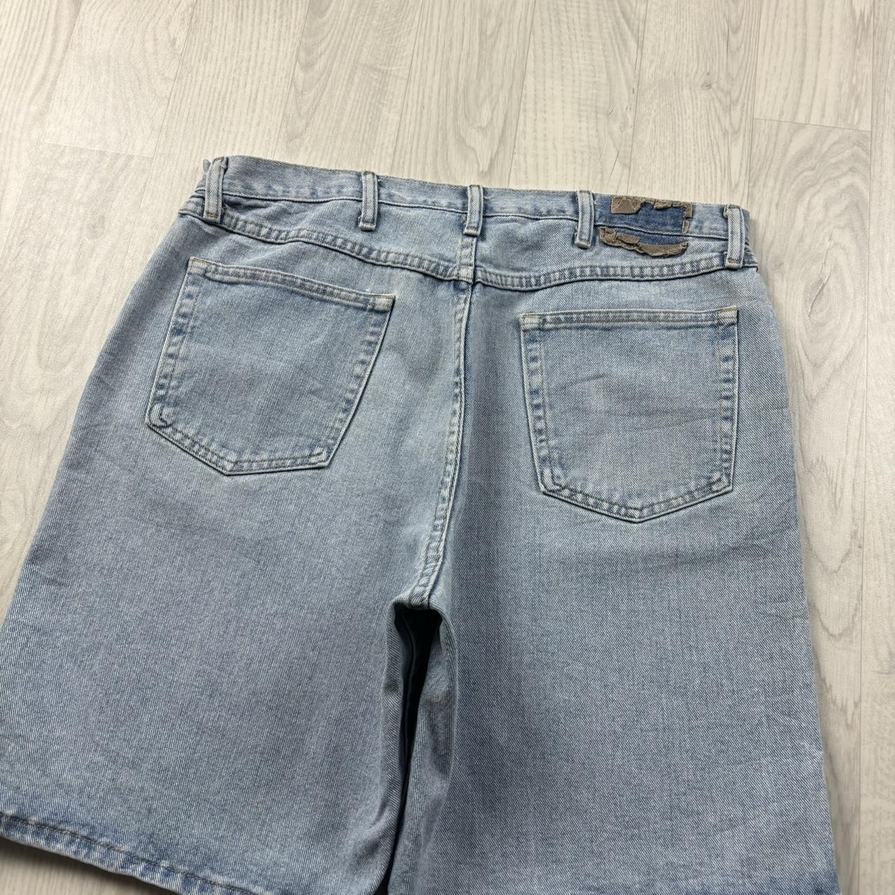 VINTAGE 00s WRANGLER BAGGY LOOSE JORTS LIGHT BLUE