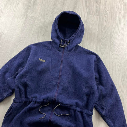 VINTAGE Y2K COLUMBIA ZIP UP SKI FLEECE HOODIE NAVY