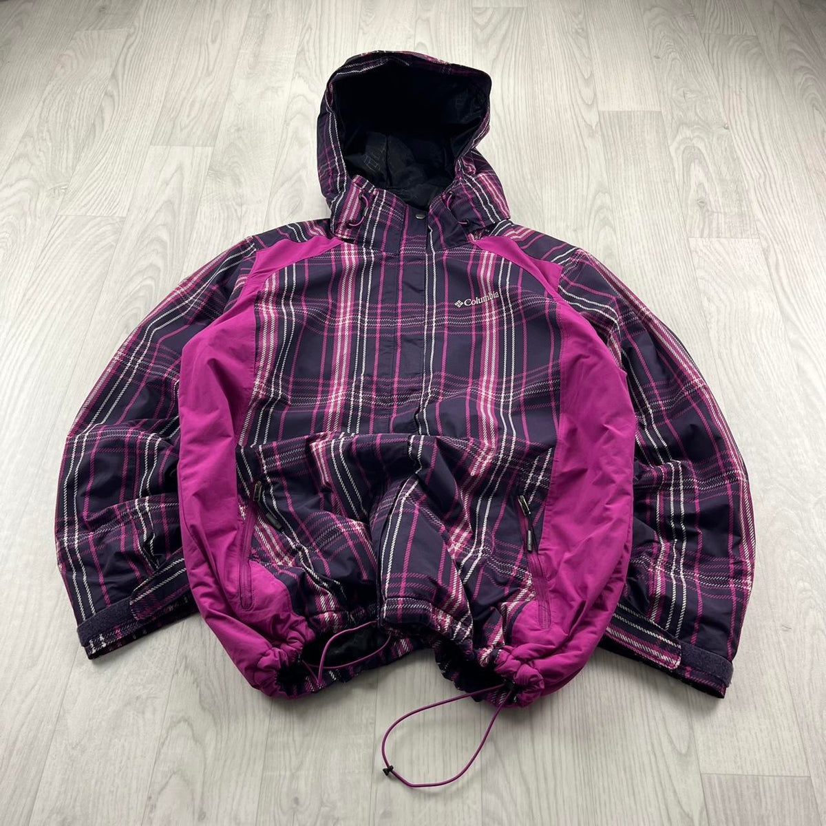 VINTAGE Y2K COLUMBIA TECHNICAL PLAID JACKET PURPLE