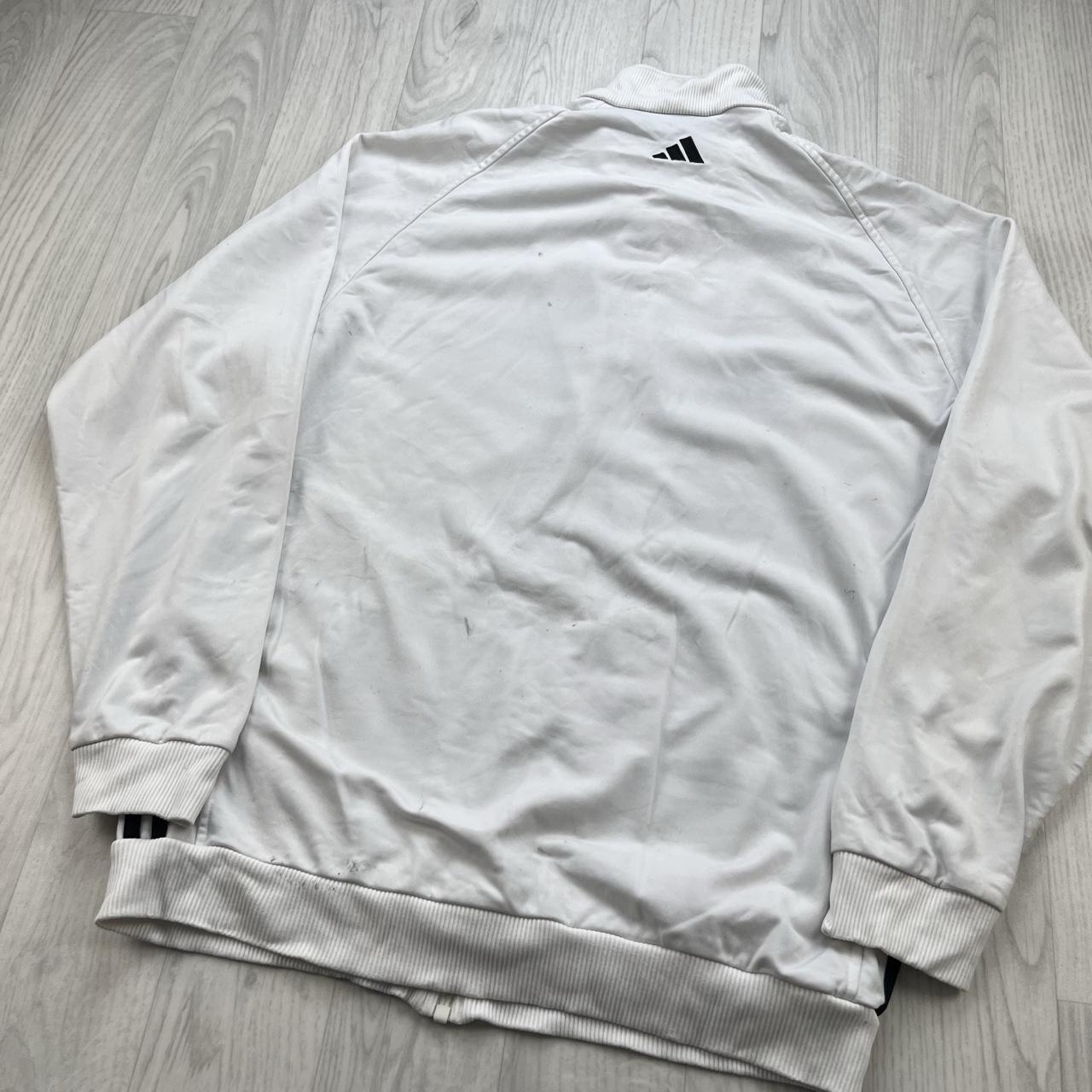 VINTAGE Y2K ADIDAS ZIP UP TRACK JACKET WHITE