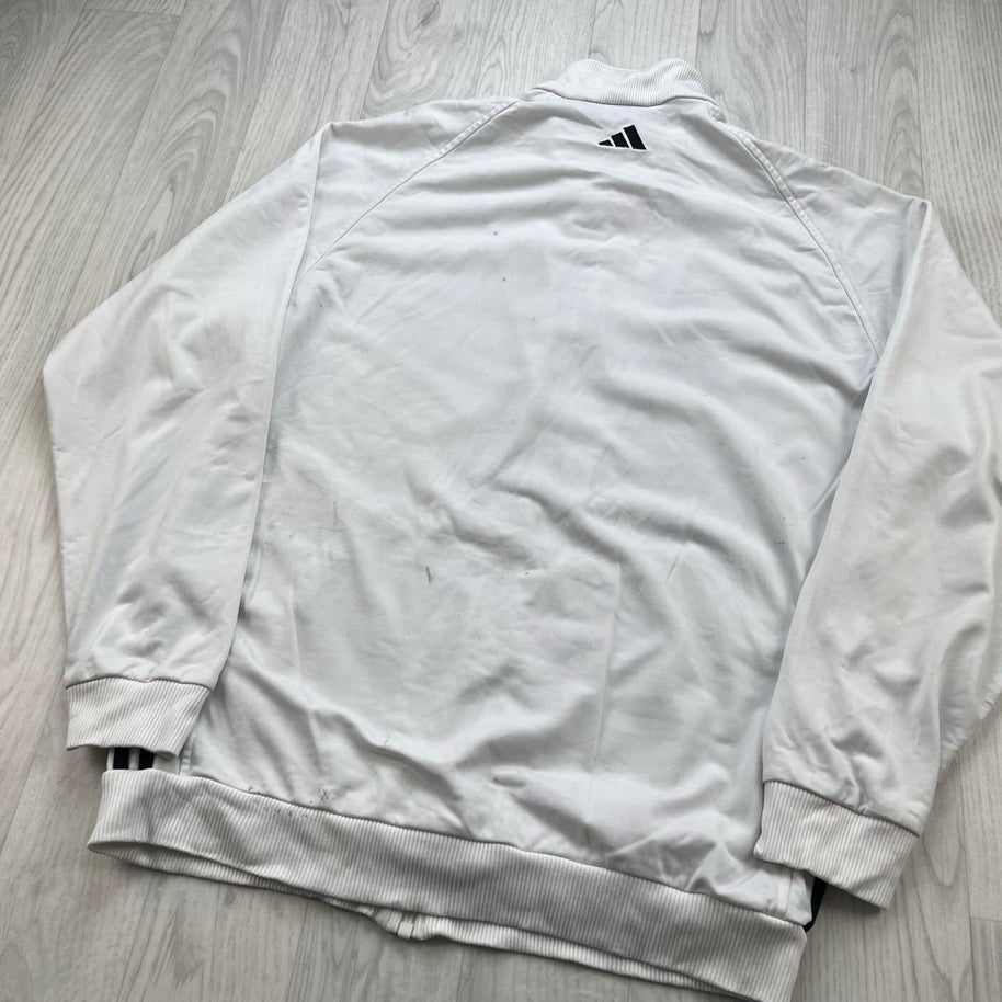 VINTAGE Y2K ADIDAS ZIP UP TRACK JACKET WHITE