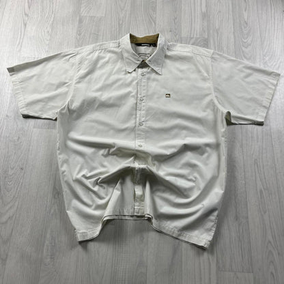 VINTAGE Y2K QUIKSILVER SHORT SLEEVE SHIRT WHITE