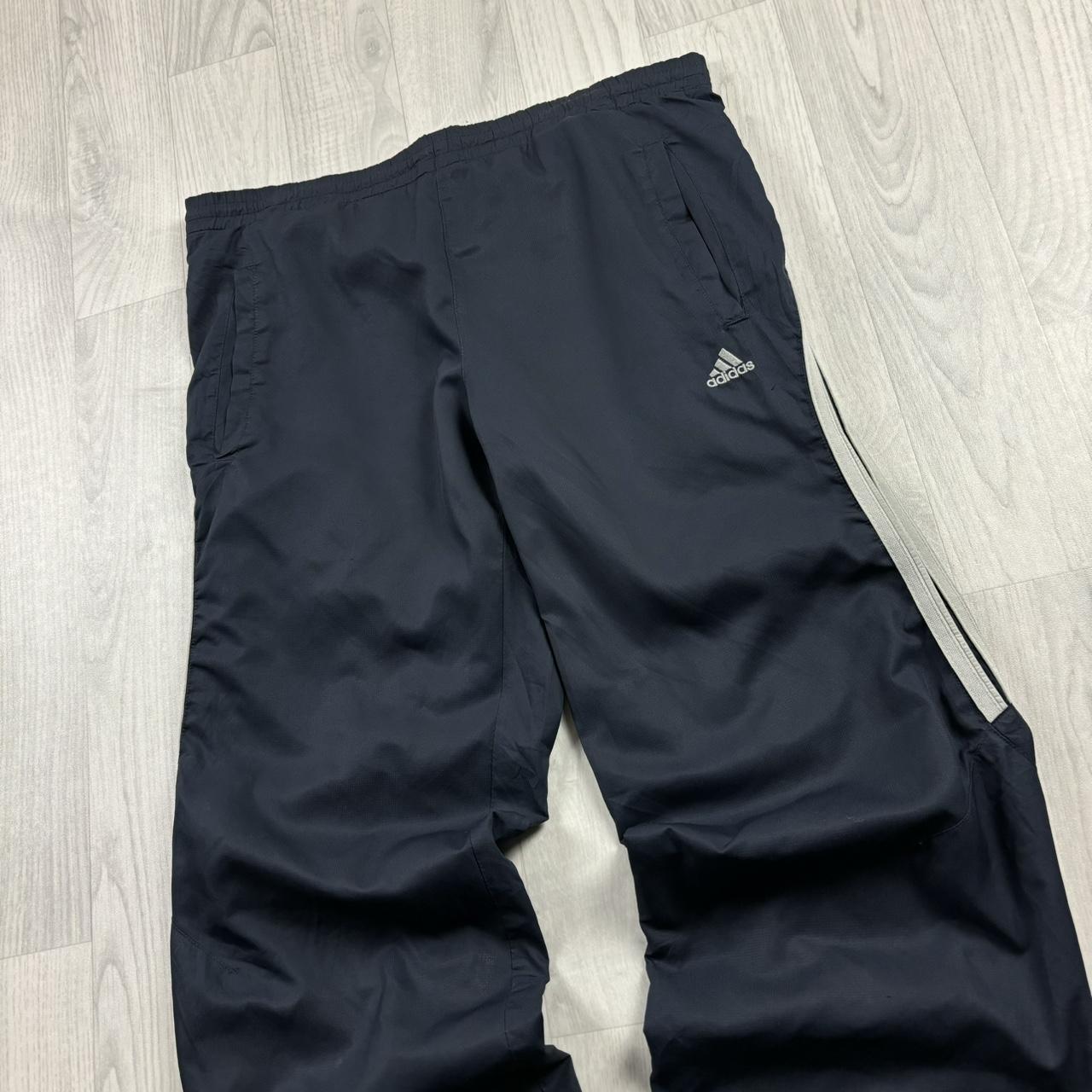 VINTAGE Y2K ADIDAS BAGGY TRACKSUIT BOTTOMS NAVY