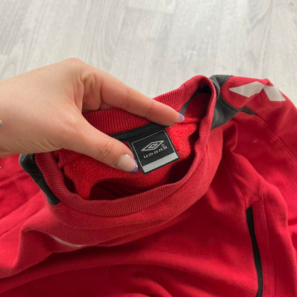VINTAGE Y2K UMBRO SWEATSHIRT RED BLACK