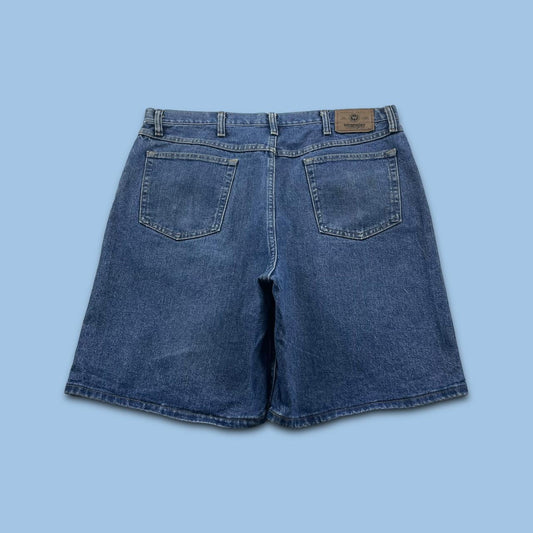 VINTAGE WRANGLER BAGGY LOOSE SKATER JORTS NAVY BLUE (38w)