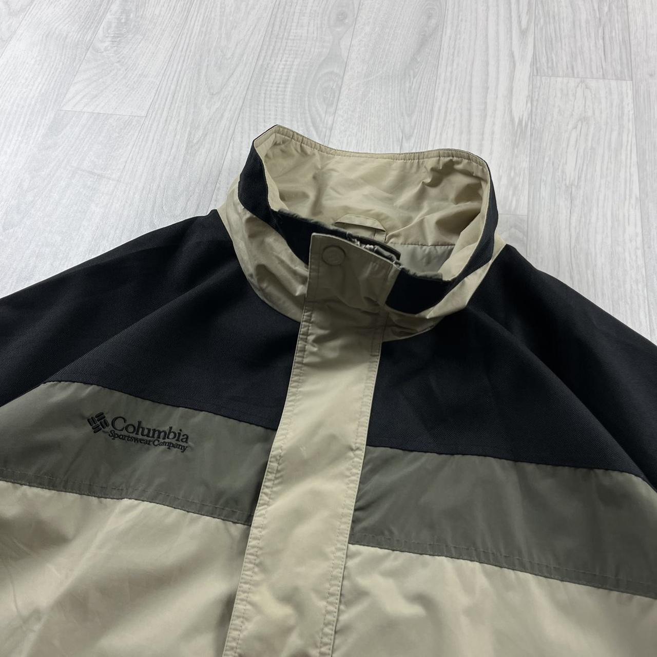 VINTAGE 00s COLUMBIA HEAVY BOMBER JACKET BEIGE BLACK