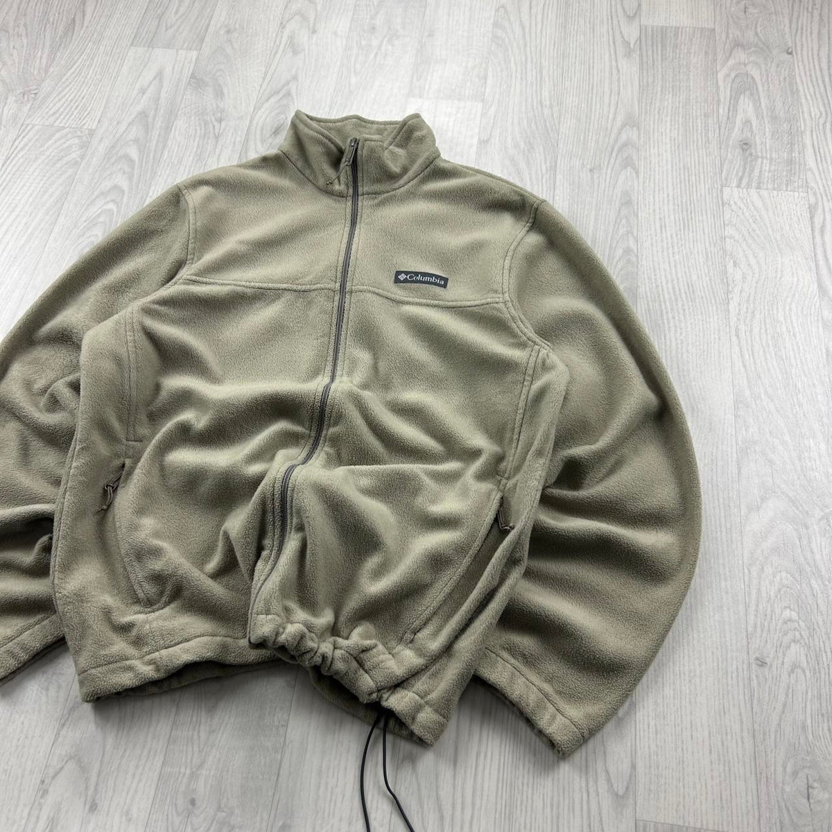 VINTAGE Y2K COLUMBIA ZIP UP FLEECE JACKET BEIGE