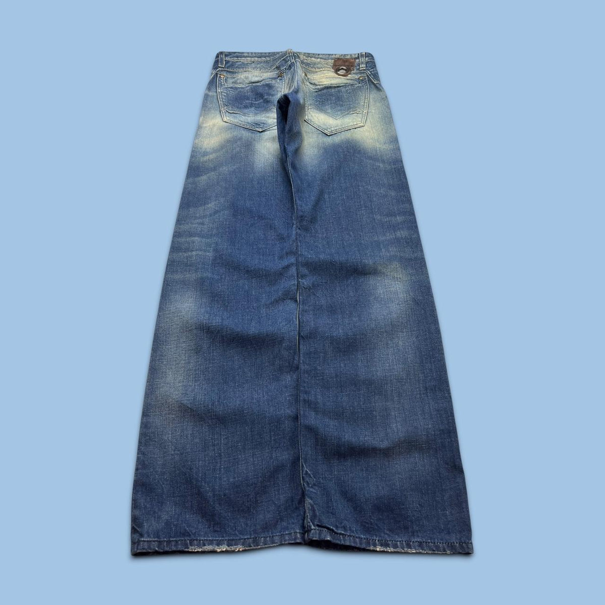 VINTAGE Y2K ENERGIE RULY BAGGY STRAIGHT LEG FADED JEANS BLUE