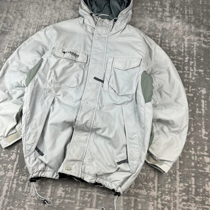 VINTAGE 00s COLUMBIA TECHNICAL UTILITY JACKET GREY