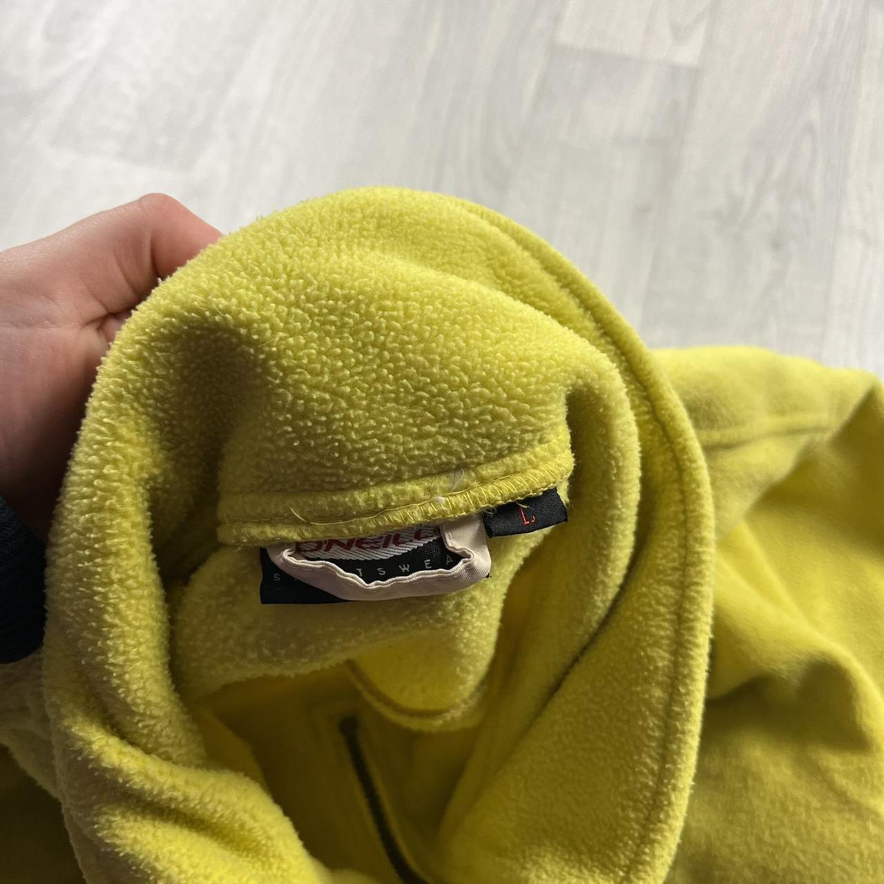 VINTAGE Y2K O’NEILL SPELL OUT QUARTER ZIP FLEECE SWEATSHIRT YELLOW