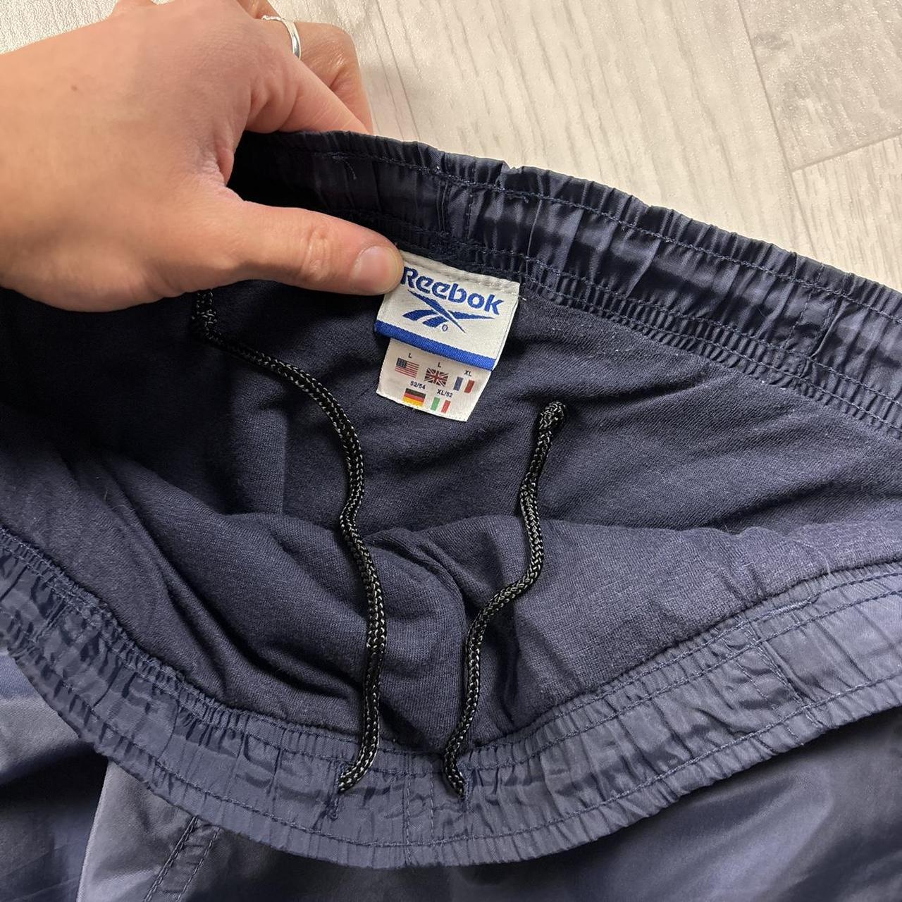 VINTAGE Y2K REEBOK BAGGY TRACKSUIT BOTTOMS NAVY