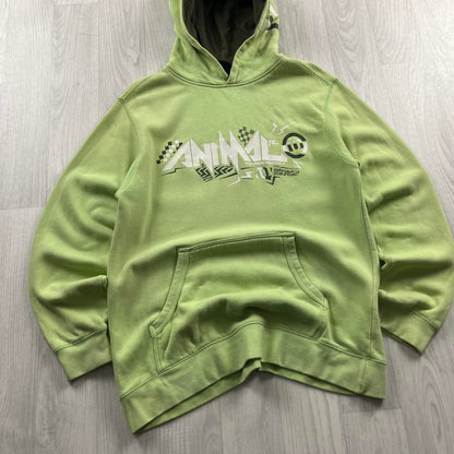 VINTAGE Y2K ANIMAL GRAPHIC HOODIE GREEN