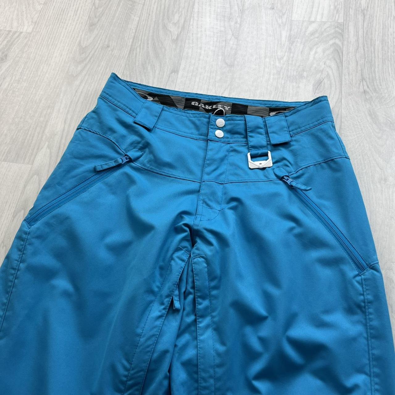 VINTAGE Y2K OAKLEY LOW RISE BAGGY SKI PANTS SALOPETTES BLUE