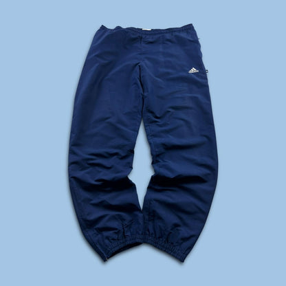 VINTAGE Y2K ADIDAS BAGGY TRACKSUIT BOTTOMS NAVY BLUE
