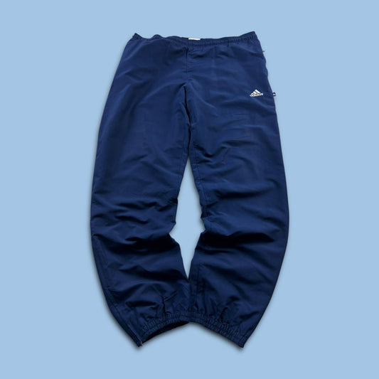 VINTAGE Y2K ADIDAS BAGGY TRACKSUIT BOTTOMS NAVY BLUE