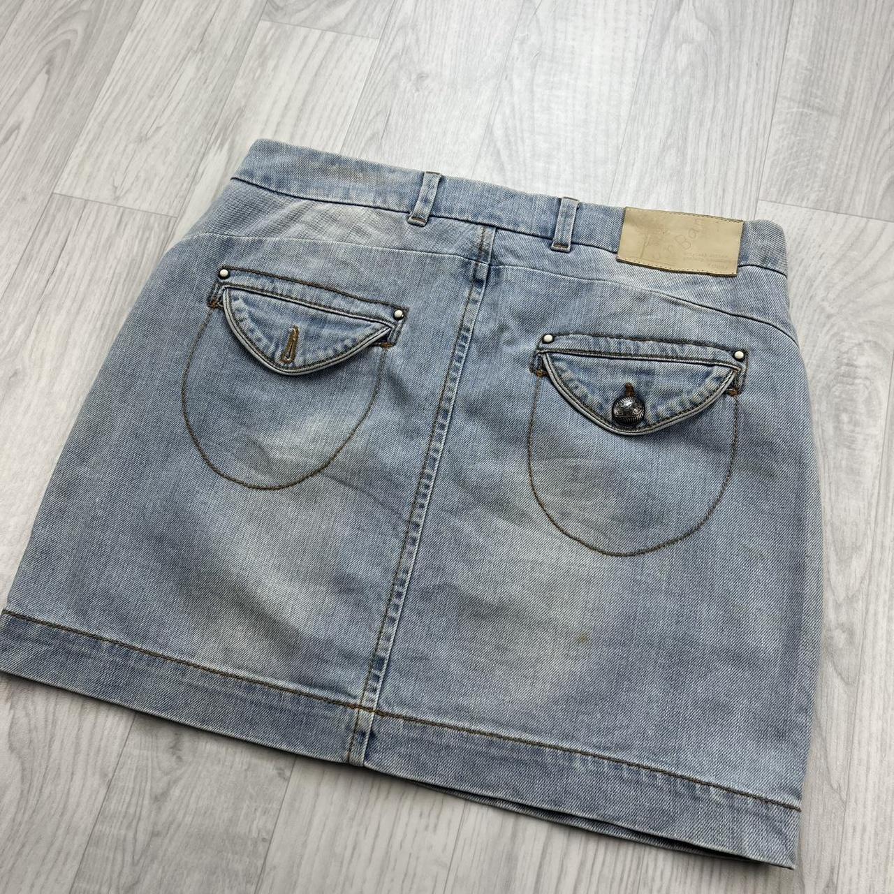 VINTAGE Y2K URBAN DENIM MINI SKIRT BLUE